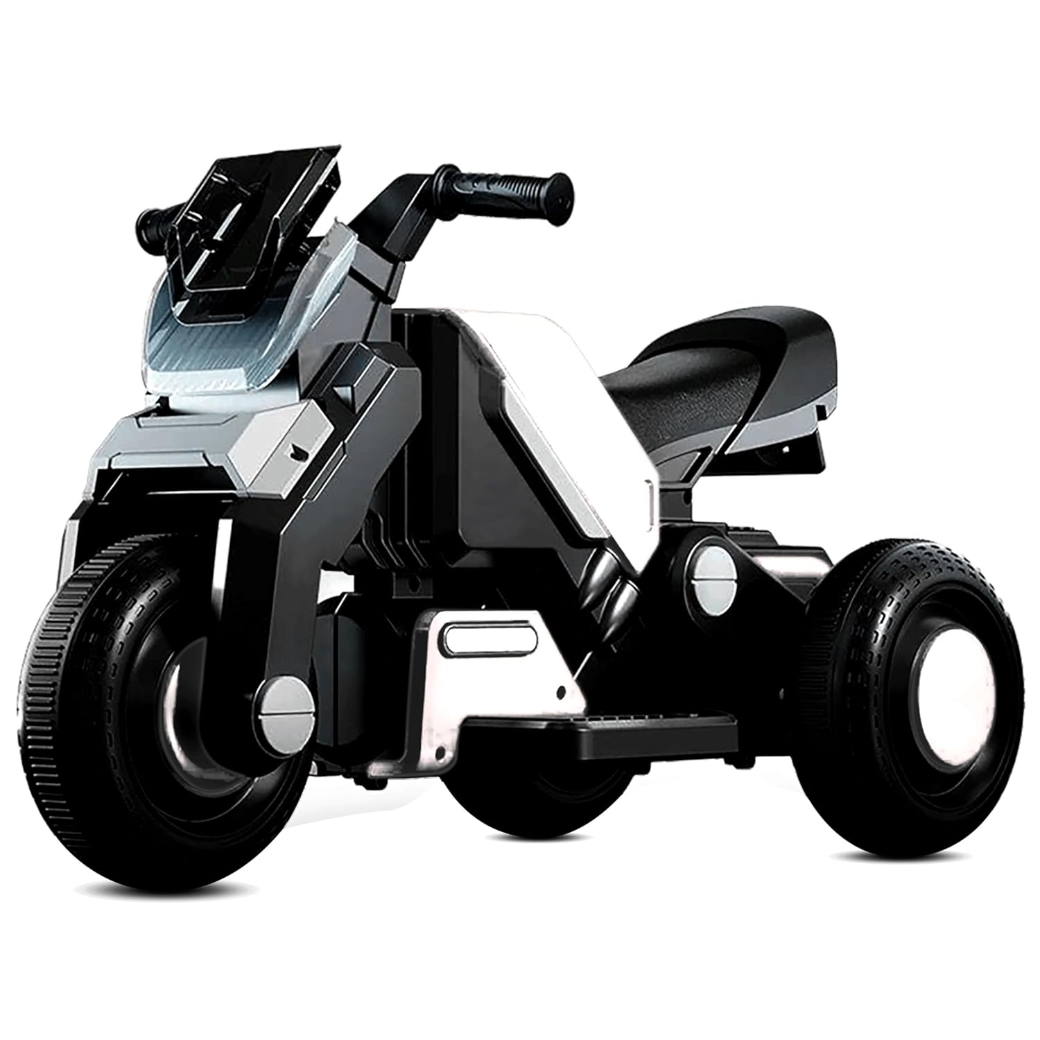 Kidsmate Hyrider 6V Electric Kids Bike with Rechargeable 6.5 Ah Battery Inbuilt Imported Motor Drive | Music Player, Front LED Light & Foot Accelerator Pedal Bike for Ages 1-4 Years