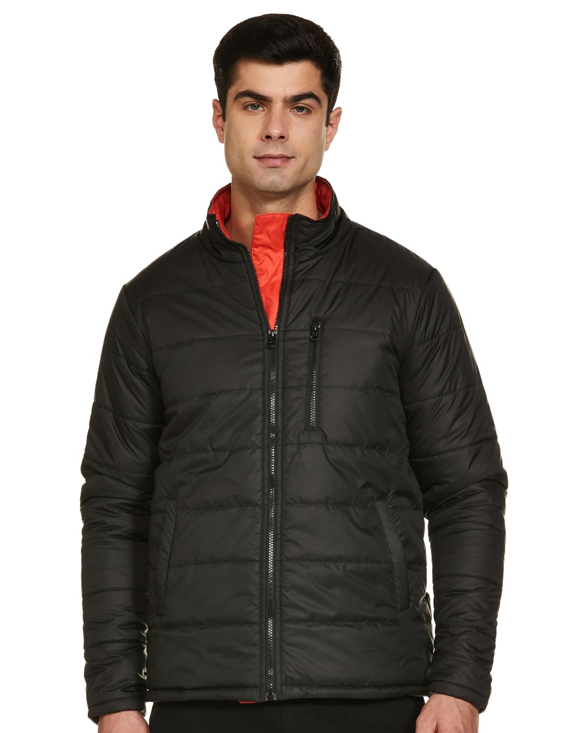FYLTR Men's Lightweight Winter Puffer Jacket - with Stand Collar | Full Zipper | Side Pockets | Winter Jacket for Men