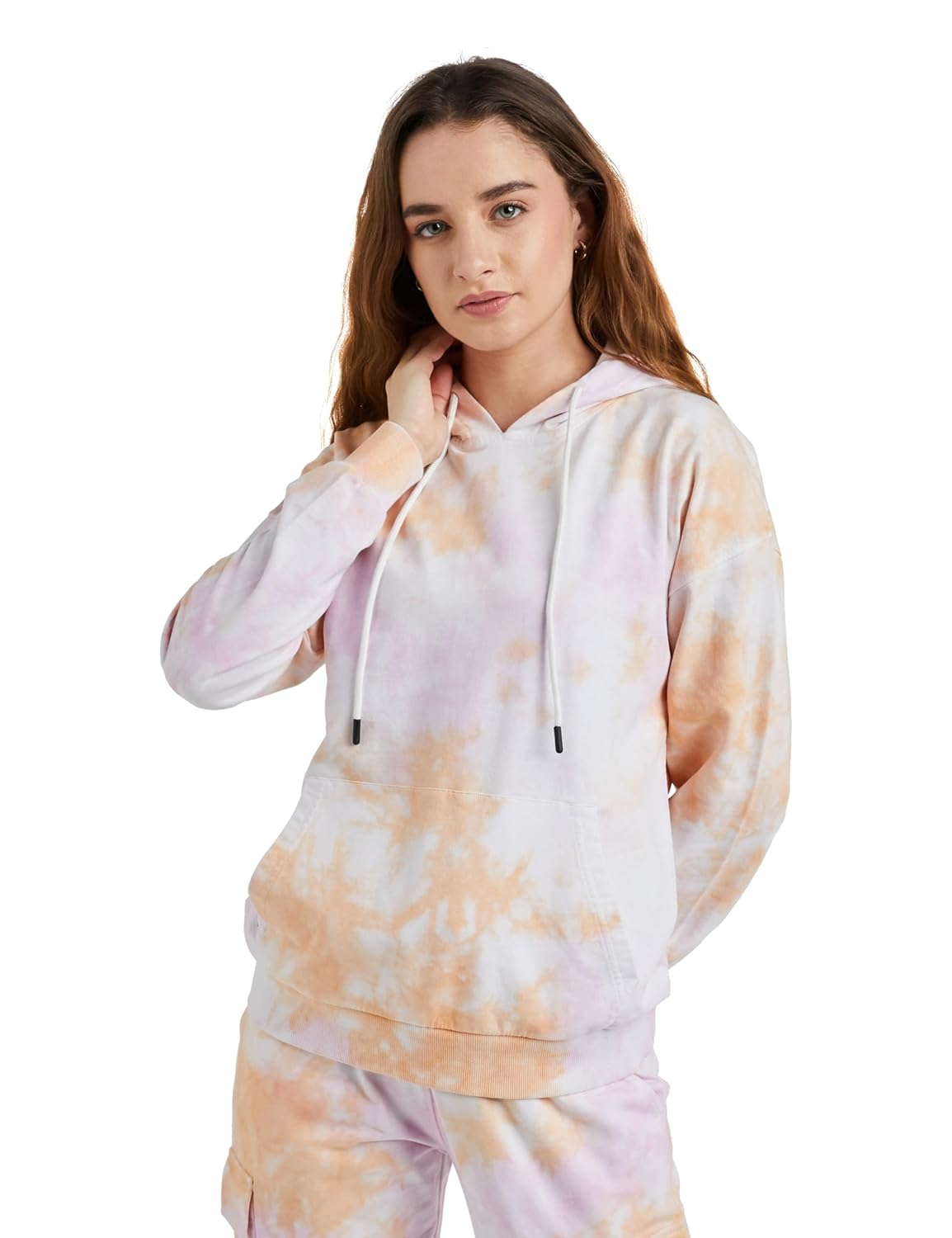 Amazon Brand - Symbol Women Cotton Hooded Relaxed Fit Sweatshirt (Tie-Dye | Pullover) (Available in Plus Sizes)