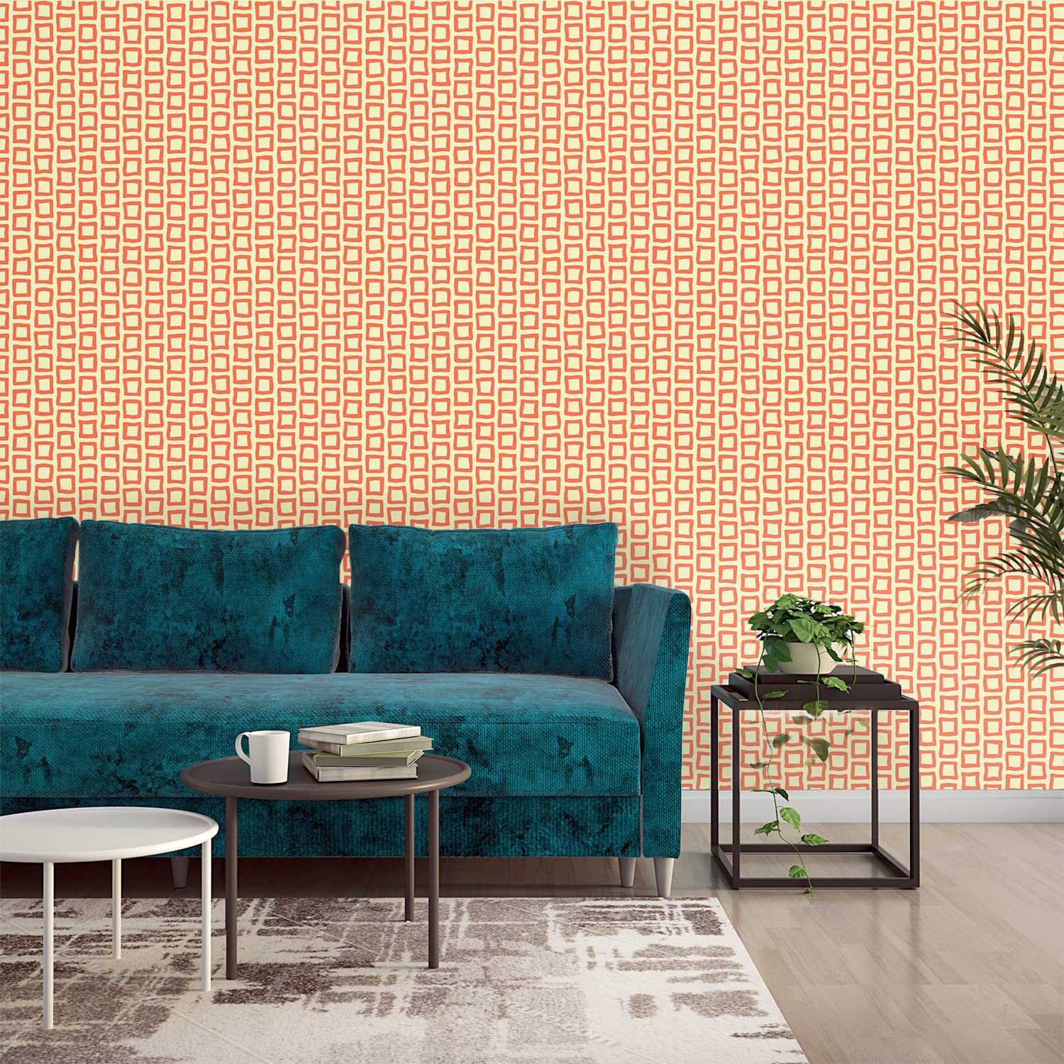 Asian Paints EzyCR8 P&S Chqrd Patterns - Light Orange