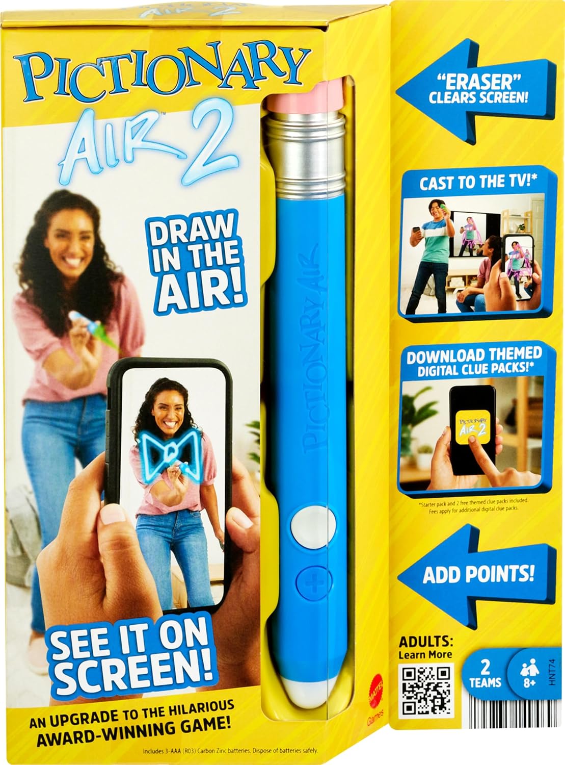 Pictionary Air 2 Game for Kids, Adults, Family and Game Night, Award-Winning Air-Drawing Family Game, Draw in The Air and See it On Screen​​​