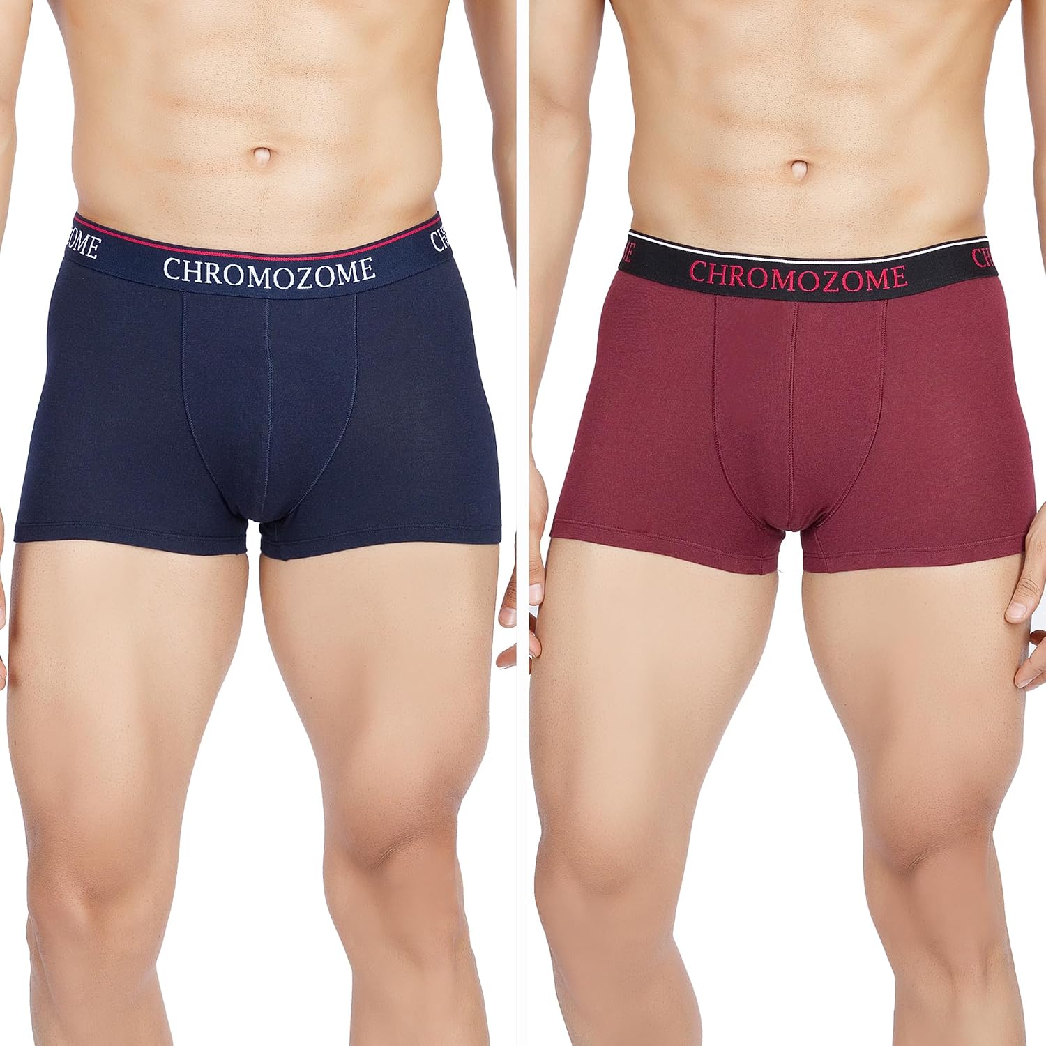 Chromozome Mens Cotton-Stretch Trunks (Pack of 2)