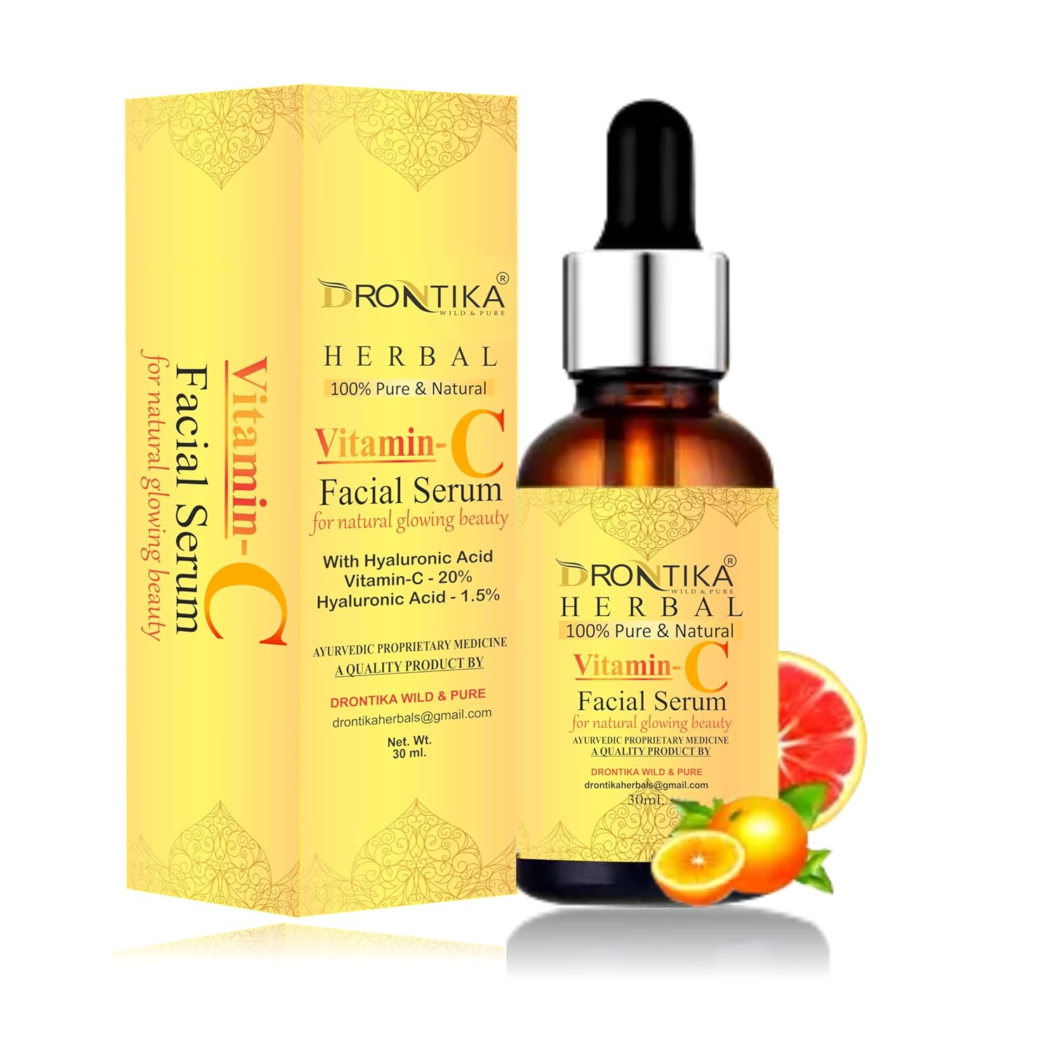 Vitamin C Face Serum, For Nourished & Bright Skin with Antioxidant Rich Vitamin C & Kakadu Plum Extract, Non Greasy, 30 ml