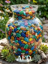 AFD Multicolour 1000GM Regular Round Crystal Pebbles (Multicolor 1000 g)