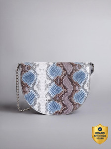 LINO PERROS Blue Sling Bag Blue Shoulder Bag Blue -