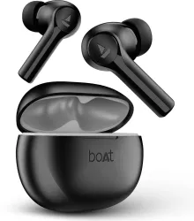 boAt Airdopes Supreme w/ 4 Mics AI ENx Tech, 50 HRS Playback,Multi Point Connectivity Bluetooth Headset (Classic Black, True Wireless)