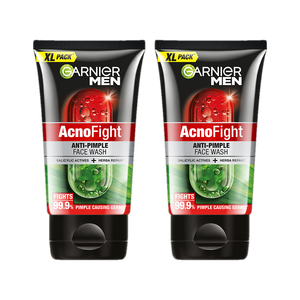 Garnier Men Acno Fight, Salicylic Acid, Repairs Skin & Balances Oils, Anti-Pimple Face Wash (300 g)