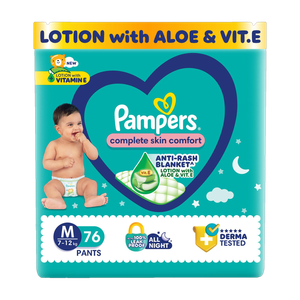 Pampers M (76 Pieces) for ₹822 :