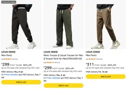 Louis Sense Men's Pants Upto 90% Discount