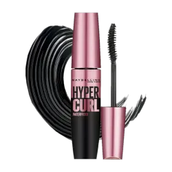 MAYBELLINE NEW YORK Hypercurl Waterproof Mascara, Longlasting, Curls Lashes, Highly Pigmented Colour 9.2 ml (Black)