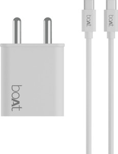 boAt 22.5 W Quick Charge 3 A Wall Charger for Mobile with Detachable Cable (White, Cable Included)
