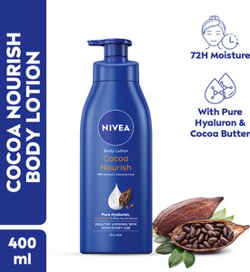NIVEA Cocoa Nourish, Moisturizer Body Lotion, Coconut Oil, Serum, Hyaluronic acid -