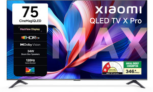 XIAOMI X Pro Series 189.3 cm (75 inch) QLED Ultra HD (4K) Smart Google TV 2026 Edition with MaxView Display | 34W Dolby Audio | Filmmaker Mode | HDR10+ | Dolby Vision | 32GB Storage | Mi TV Online at best Prices In India