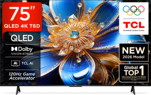 T6D 189.31 cm (75 inch) QLED Ultra HD (4K) Smart Google TV 2026 E...