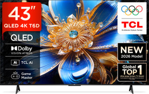 TCL T6D 43" QLED 4K Google TV for ₹23,899