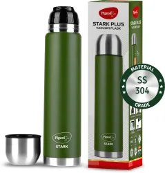 Pigeon Stark Plus Olive 24 Hrs Hot & Cold Therminox Vaccum Insulated 1000 ml Steel Flask (Pack of 1, Green)