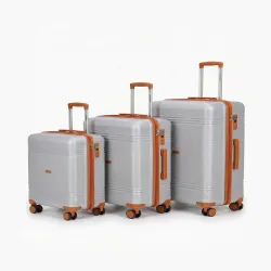Priority Set of 3 Hard-Sided 360Degree Rotation Trolley Suitcases