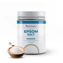Pure Epsom Salt 1KG - Magnesium Sulphate for Muscle Pain Relief, Bath Soak & Plants | Plastic-Free, Made in India, No License Required