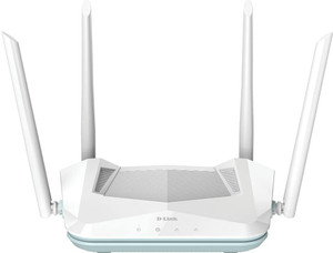 D-Link R15 Wi-Fi 6 Router 2.4 GHz, 5 GHz 1500 Mbps Wifi Speed Dual Band External Antenna Ethernet (Cable Broadband) (White)