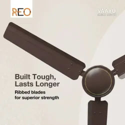 Reo by Havells Vaayu with 2 Year Warranty Energy Saving 1200 mm Ceiling Fan (1 Star | SMOKE BROWN | Pack of 1)