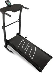 Sparnod Fitness STH_550 Manual Foldable Treadmill For Home Use, 5-Layer Anti-Skid Belt Treadmill