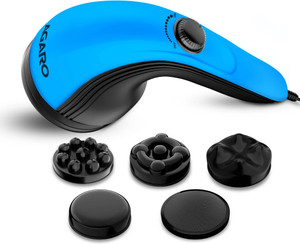 AGARO Atom Plus Electric Handheld Full Body Massager, 4 Massage Heads, Mesh Cover, Variable Speed Settings for Pain Relief and Relaxation, Back, Leg & Foot Massager - AGARO : Flipkart.com