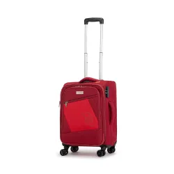 Verage V Lite - Falcon 58 cms Red Carry-On Softside Trolley Bag Expandable Suitcase Travelling Spinner Luggage with Anti-Theft Zippers for Men and Women