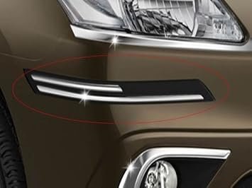 Rubber with Chrome Car Bumper Protector Guard Molding - Hyundai I10 Type-1