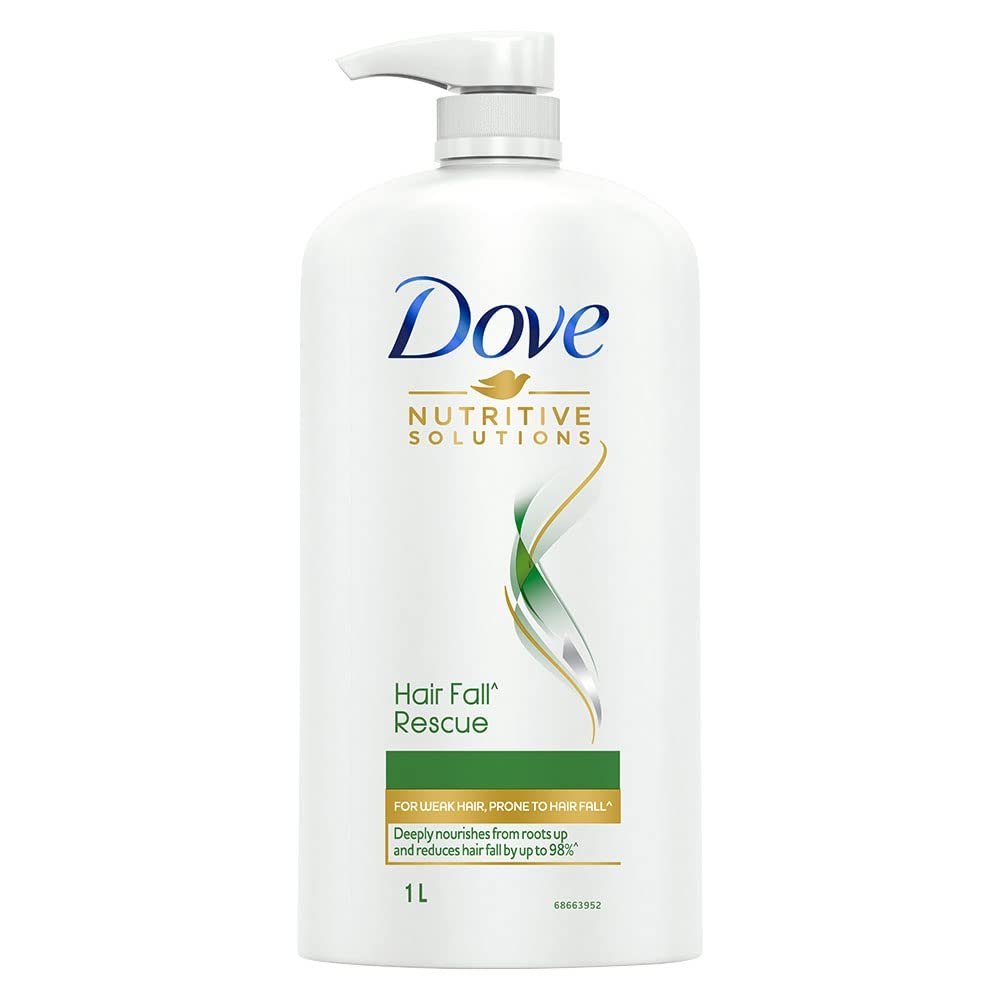 Dove Hair Fall Rescue Shampoo 1 L|| For Damaged Hair|| Hair Fall Control for Thicker Hair - Mild Daily Anti Hair Fall Shampoo for Men & Women