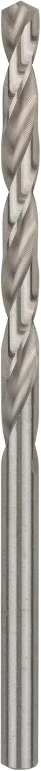 Bosch Professional Metal Drill Bits HSS-G With Diameter 4.8mm, Working Length- 52mm, Total Length- 86mm, Pack Of 10