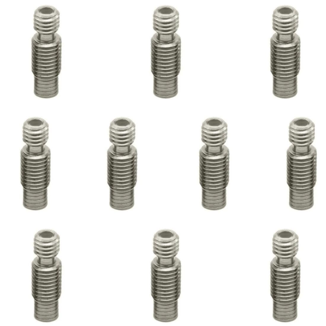 Robocraze V6 Heat Break for E3D V6 Hotend – Bowden Throat Tube for 1.75mm Filament | Anti-Clog Heatbreak for Prusa, Reprap 3D Printers (Pack of 10)