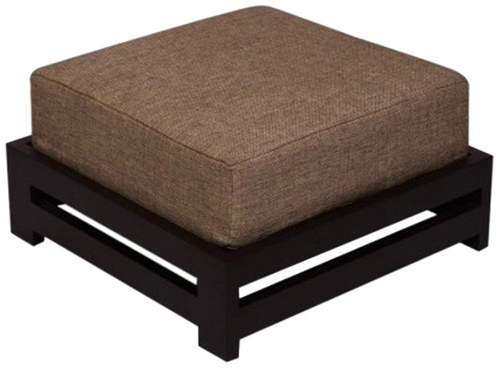 MAMTA DECORATION Solid Sheesham Wood Cushioned Foot Stool for Kitchen Home (Walnut Finish), Standard (MD-Stool-WF)