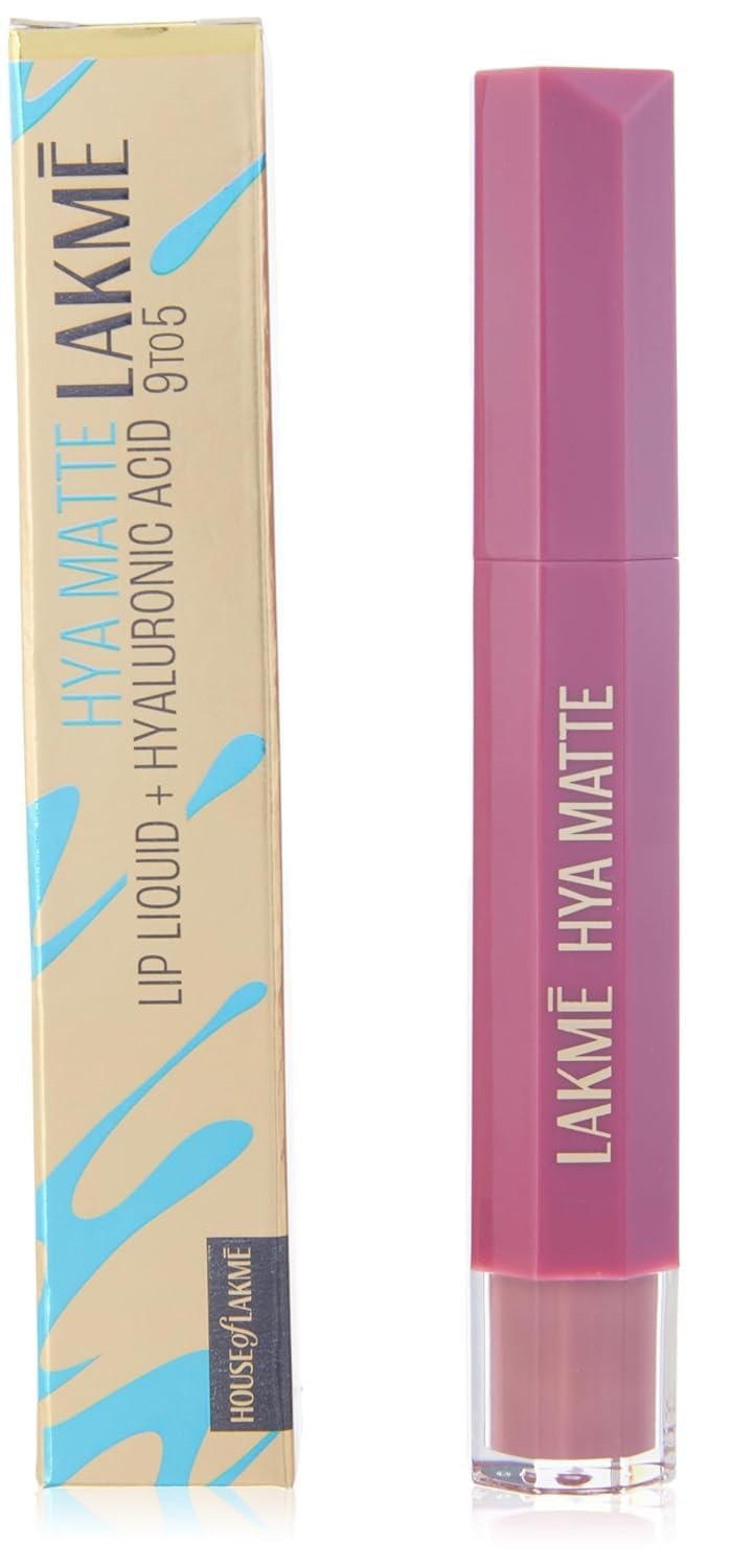 Lakme 9to5 Hya Matte, Monday Berry Liquid Lipstick, for Soft and Supple Lips, with Hyaluronic Acid & Vitamin E, Matte Finish, Smudge-Proof, Long-Lasting, for Women, 5.3 ml,