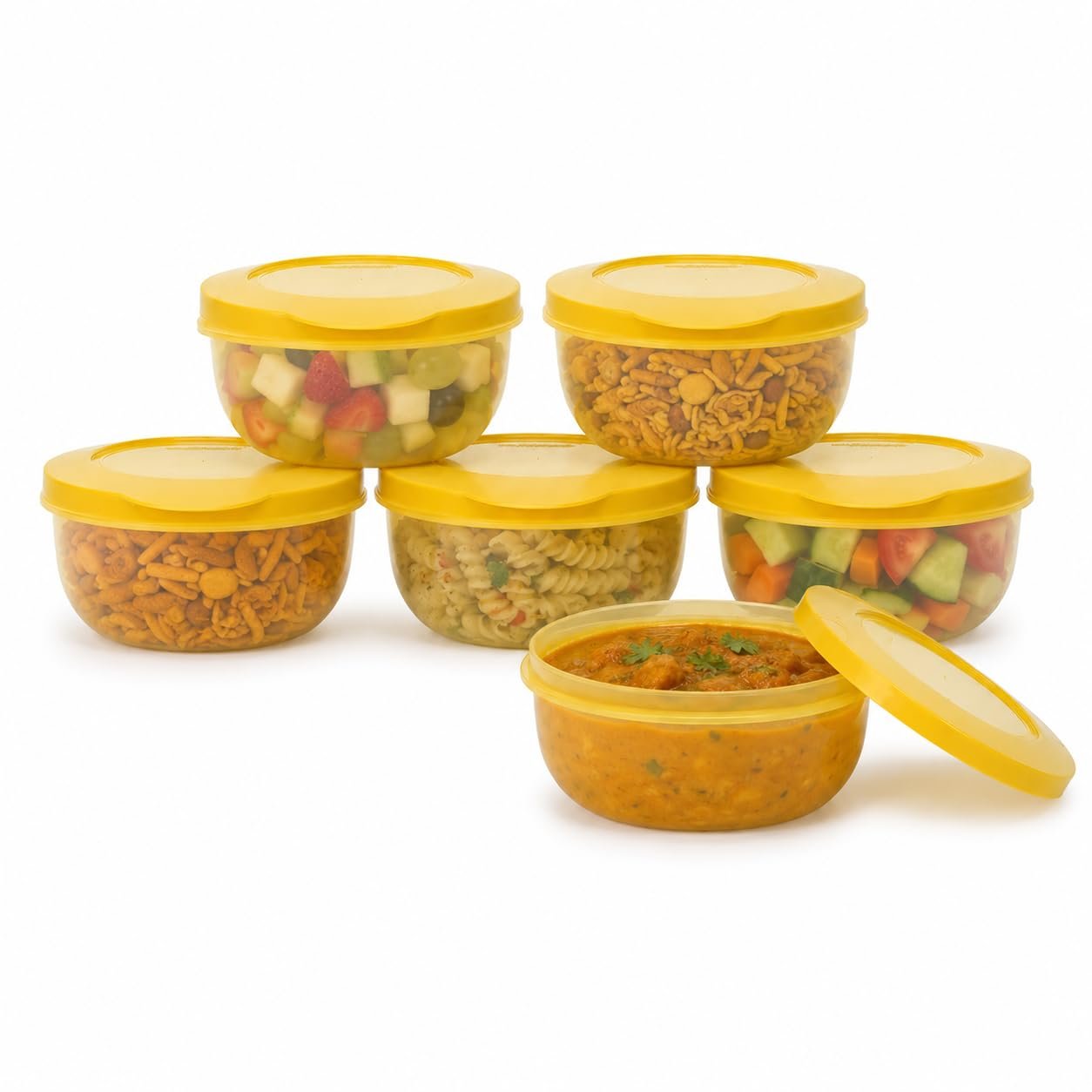 Cutting EDGE 2700ml Eco Storage Container & Organizer Set of 6 (Yellow)