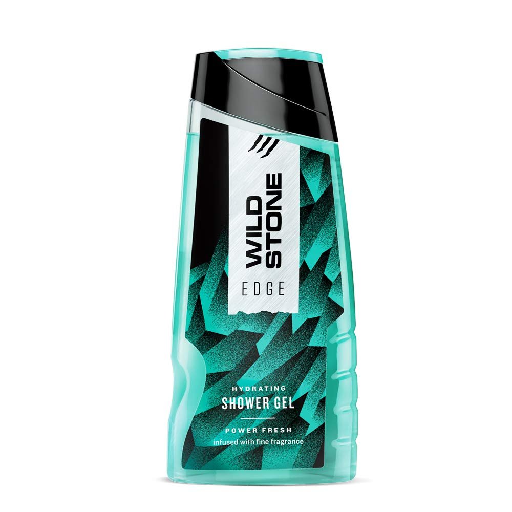 Wild Stone Edge Shower Gel for Men 200ml | Cooling Menthol & Glycerin | 1.5X More Fragrance | 2X More Foam | Cleanses, Hydrates & Moisturizes | Best Body Wash for Men