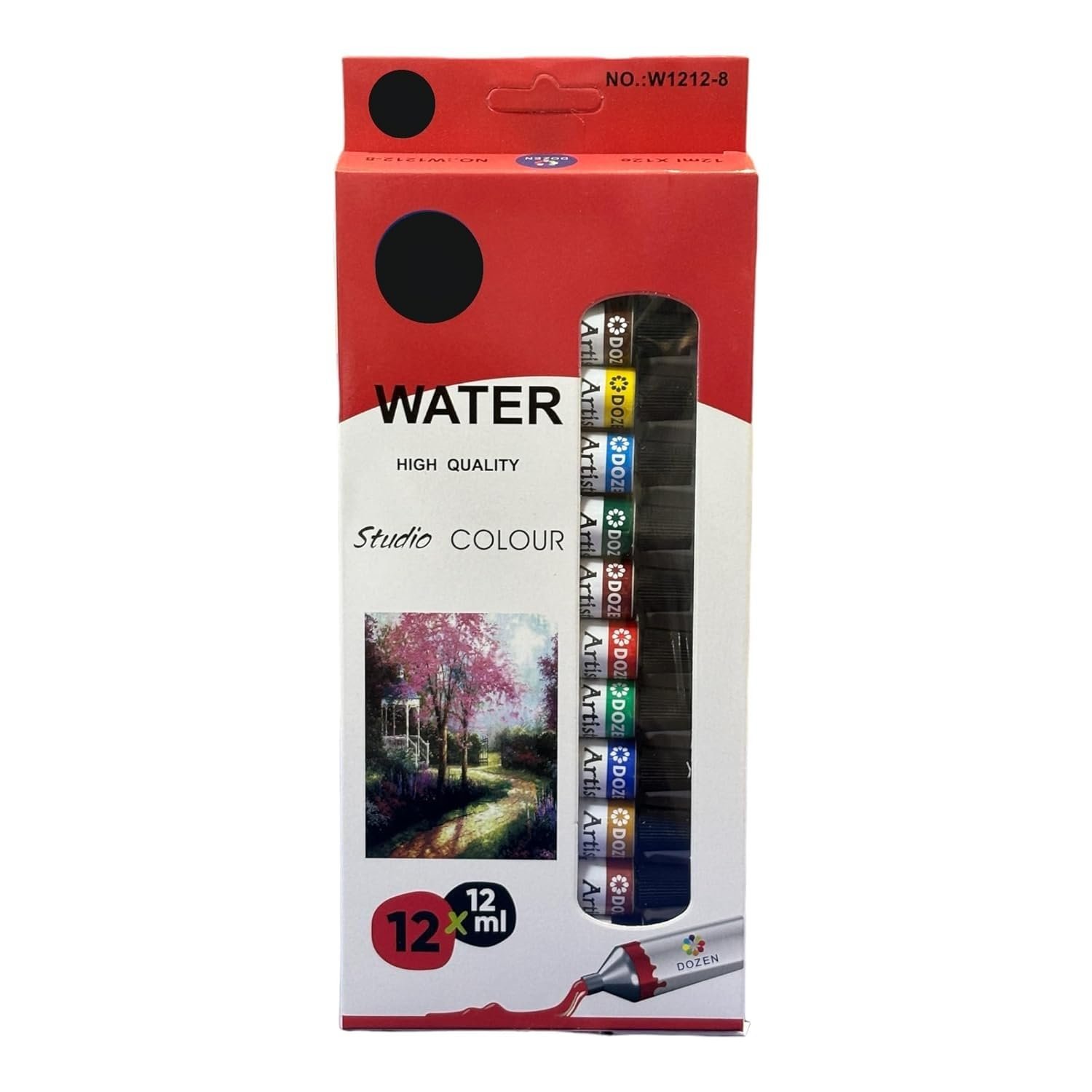 soletal Paint Set - Craft Colors for Wood, Canvas, Fabric, and Ceramics: Art Supplies for Kids and Adults (12X12ML-Water Color)