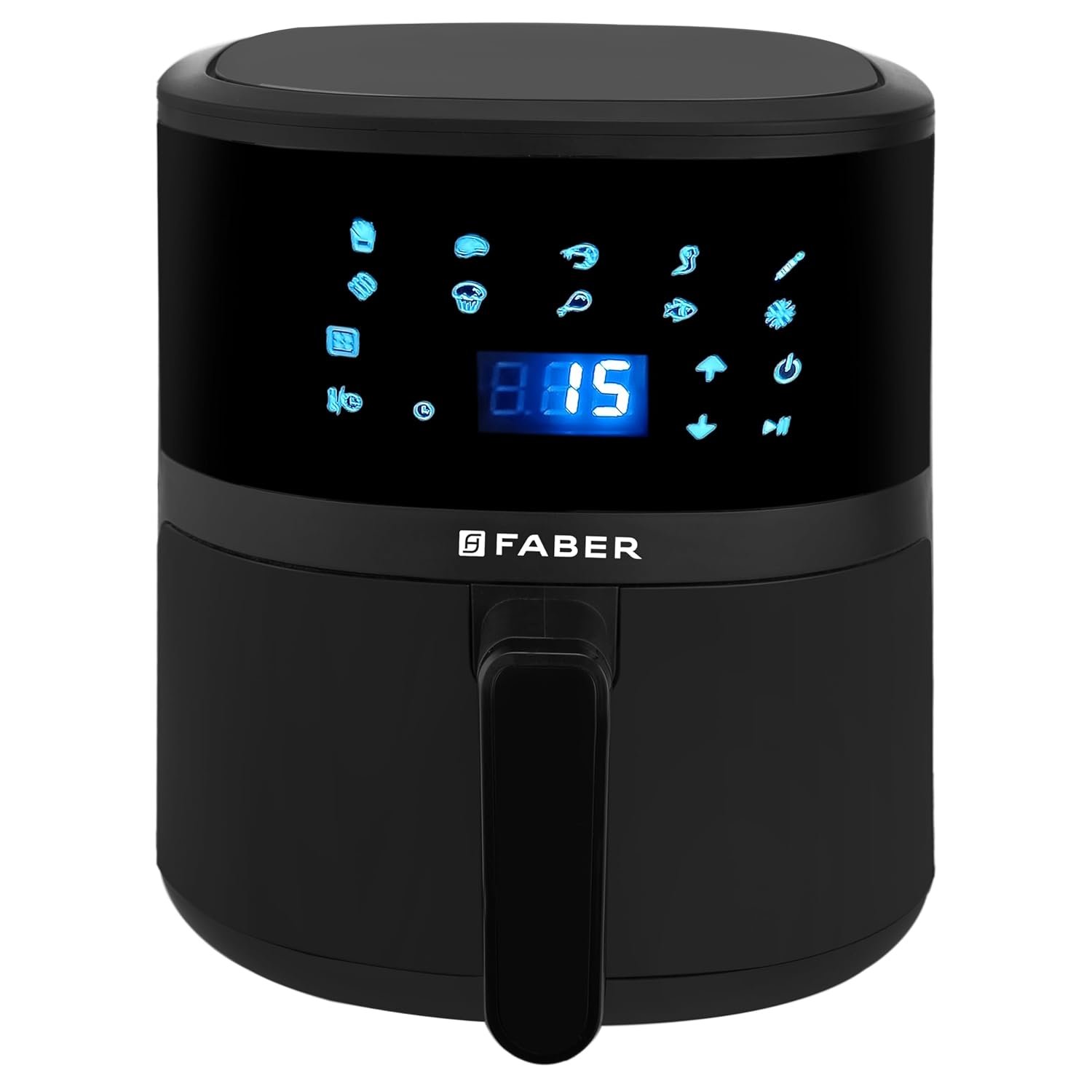 Faber 4Ltr 1300W Digital Air Fryer | Fry, Bake, Roast | 85% Less Oil, 200°C Swirl Heating| 360 Rapid Air Technology |10-Preset Menu| Touch Control | Auto Shut-Off |2 Yrs Warranty|Black, FAF CrispX 4.0