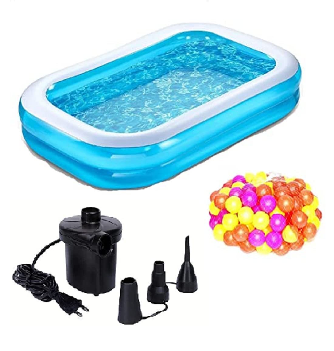 Glan Kids Swimming Pool Accessories Inflatable Combo Summer Swimming Beach Pool Accessories Adults Water Fun Toys (Bath Tub 8.5 ft)