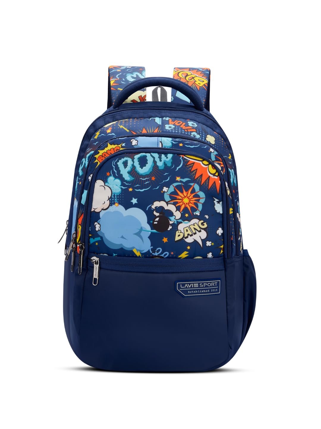 Lavie Sport Boom 30L Navy Backpack |Organizer & Bottle Holder |Gift for Men, Women, Boys, Girls | Laptop Sleeve for School & College