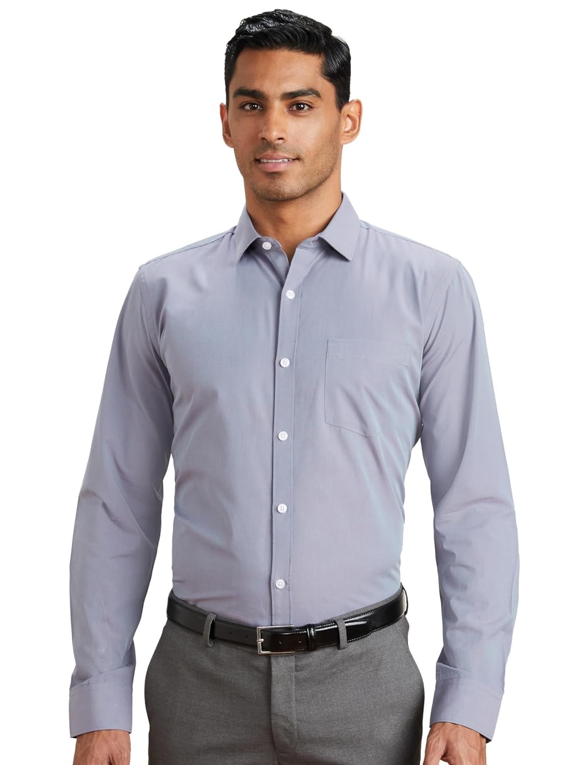Amazon Brand - Symbol Men's Cotton Formal Shirt | Plain | Full Sleeve - Regular Fit (Available in Plus Sizes)