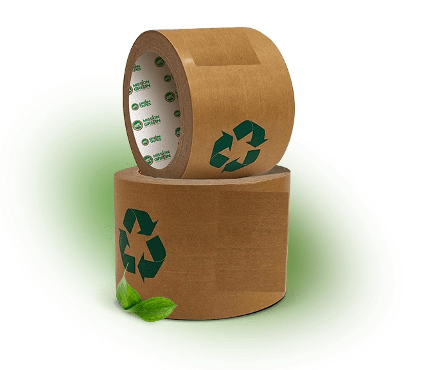 SECUREMENT® Paper Tape Plain Biodegradable Green Recyclable Craft Tape (50 mtr length) (3' INCH, 12 Tapes)