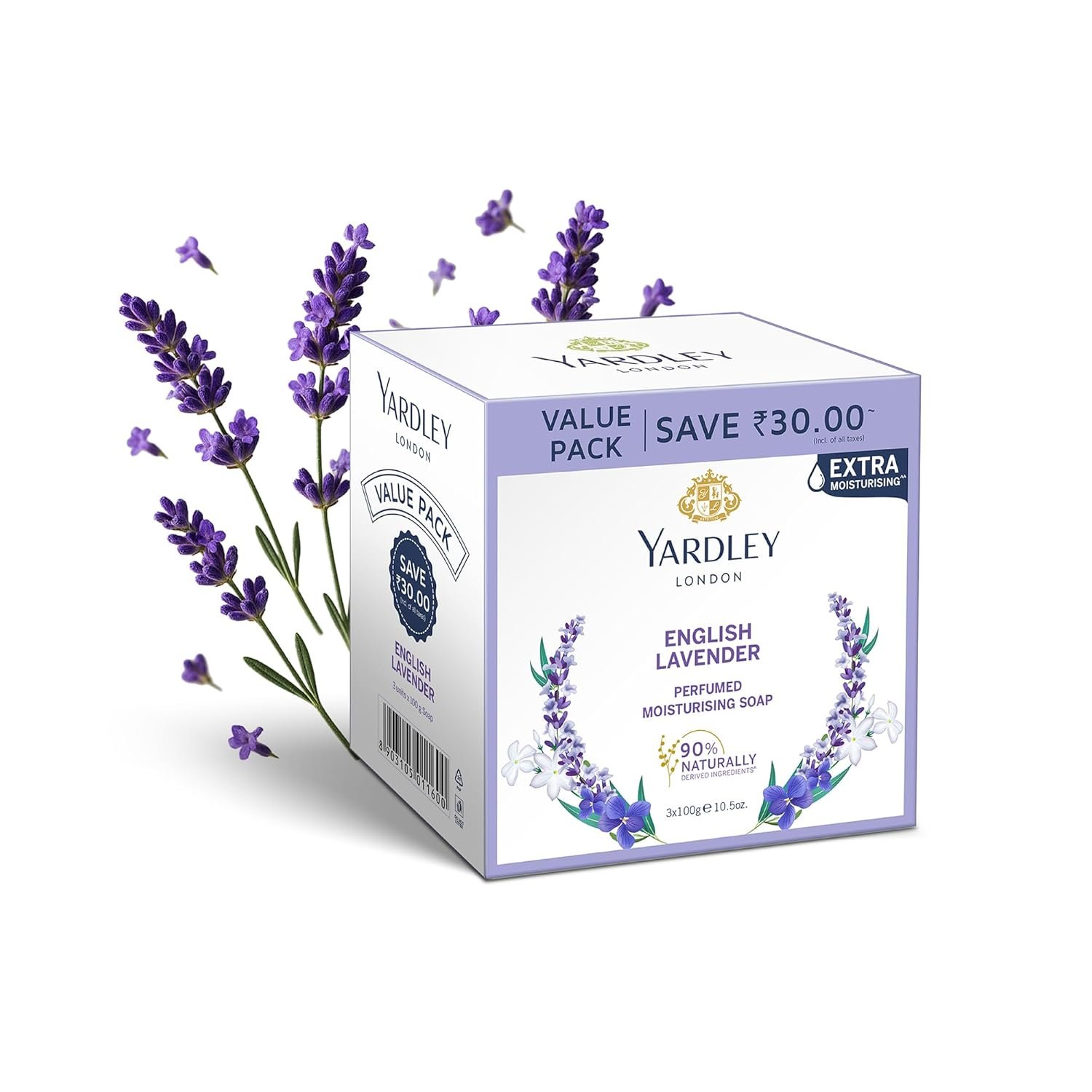 Yardley London English Lavender Luxury Soap, 100 G, Pack of 3