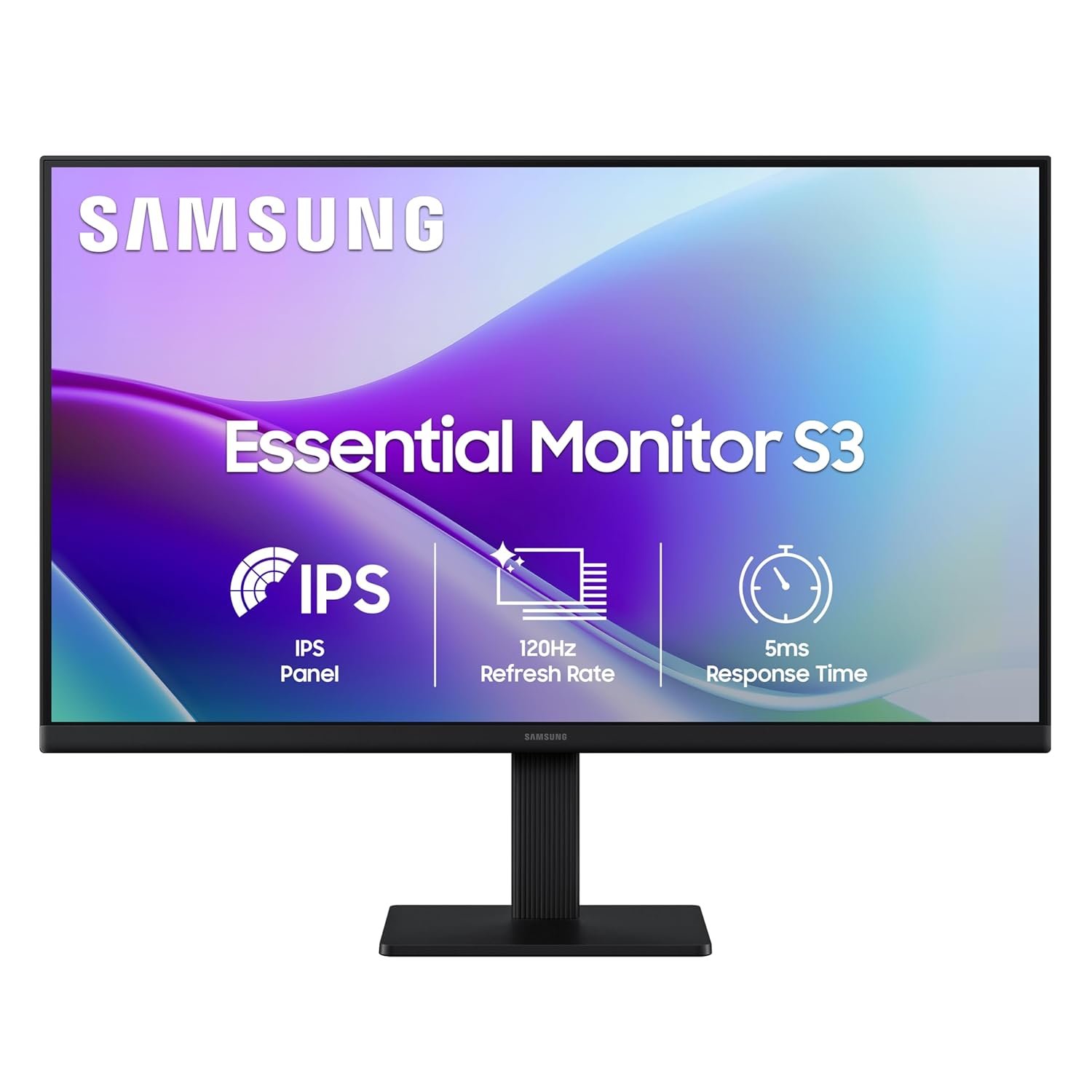 Samsung 22" (55.88 cm) 120hz Flat Monitor|IPS Panel|FHD 1080p (1920 x 1080)|120 Hz|5 ms|Dual HDMI Ports (2EA)|Super Slim Borderless Design|Game Mode|Eye Saver Mode|Wall Mountable|LS22F320GAWXXL|Black