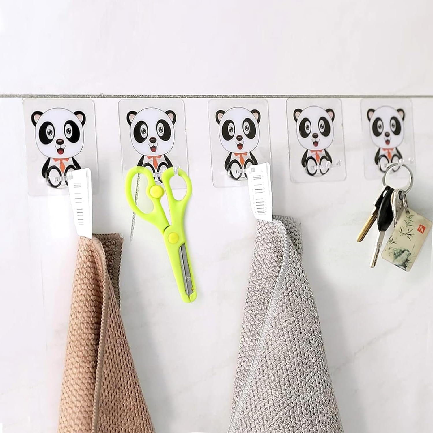 Urbane Home Hooks for Wall|Superior Quality ABS|Durable & Rust-Proof|Easy to Install Self Adhesive Hook|Multipurpose Hooks|Wall Hooks for Doors & Closets|KR-14|Pack of 30|Transparent