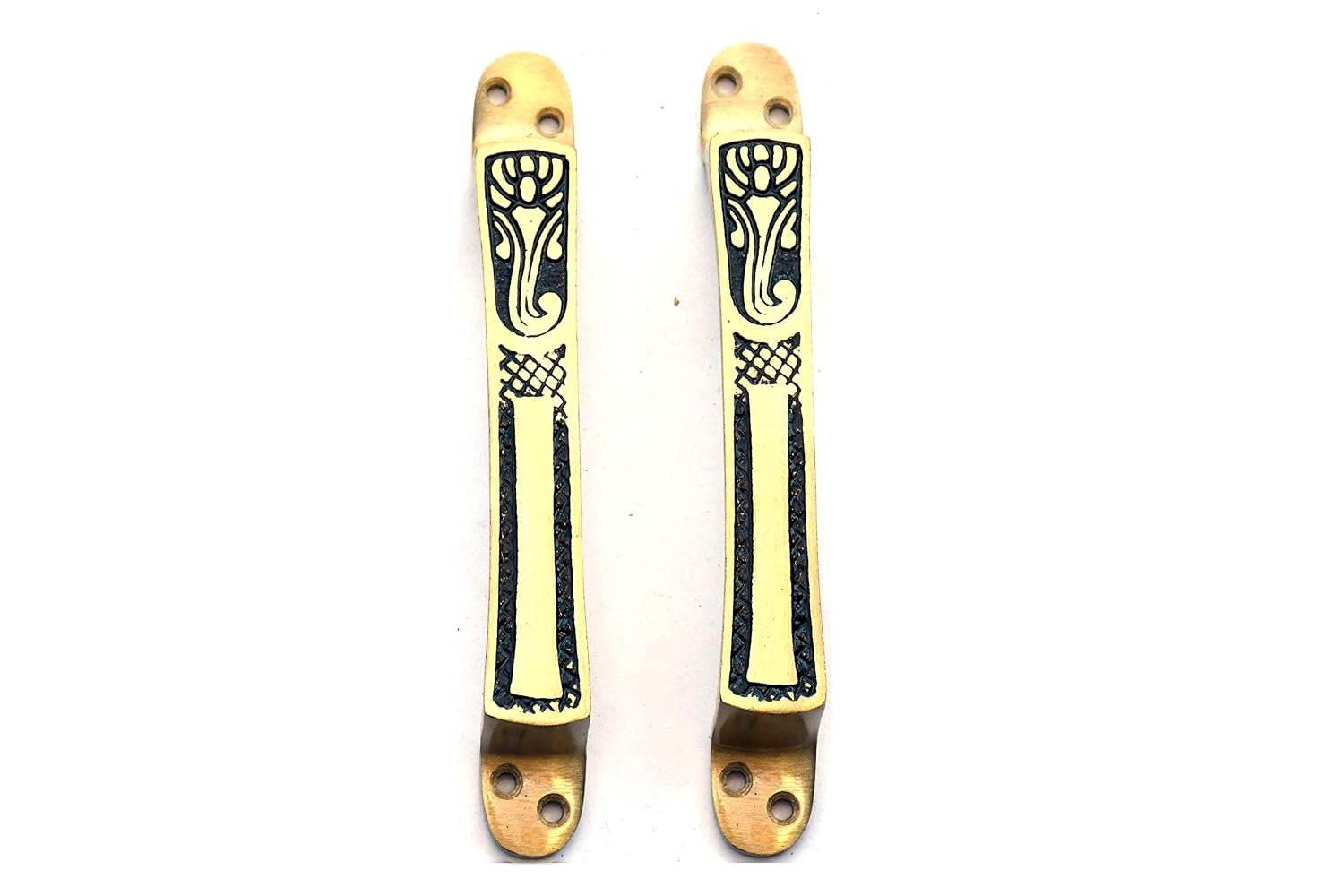 Door Handle Cool Door Handles for Main Door Aluminum (7 Inch), Antique- Finish Door Handles for Home and Office for Wooden & Glass Door Handle, Pull Door Handle (Pack Of 1 Pair, Computer Ganesh)