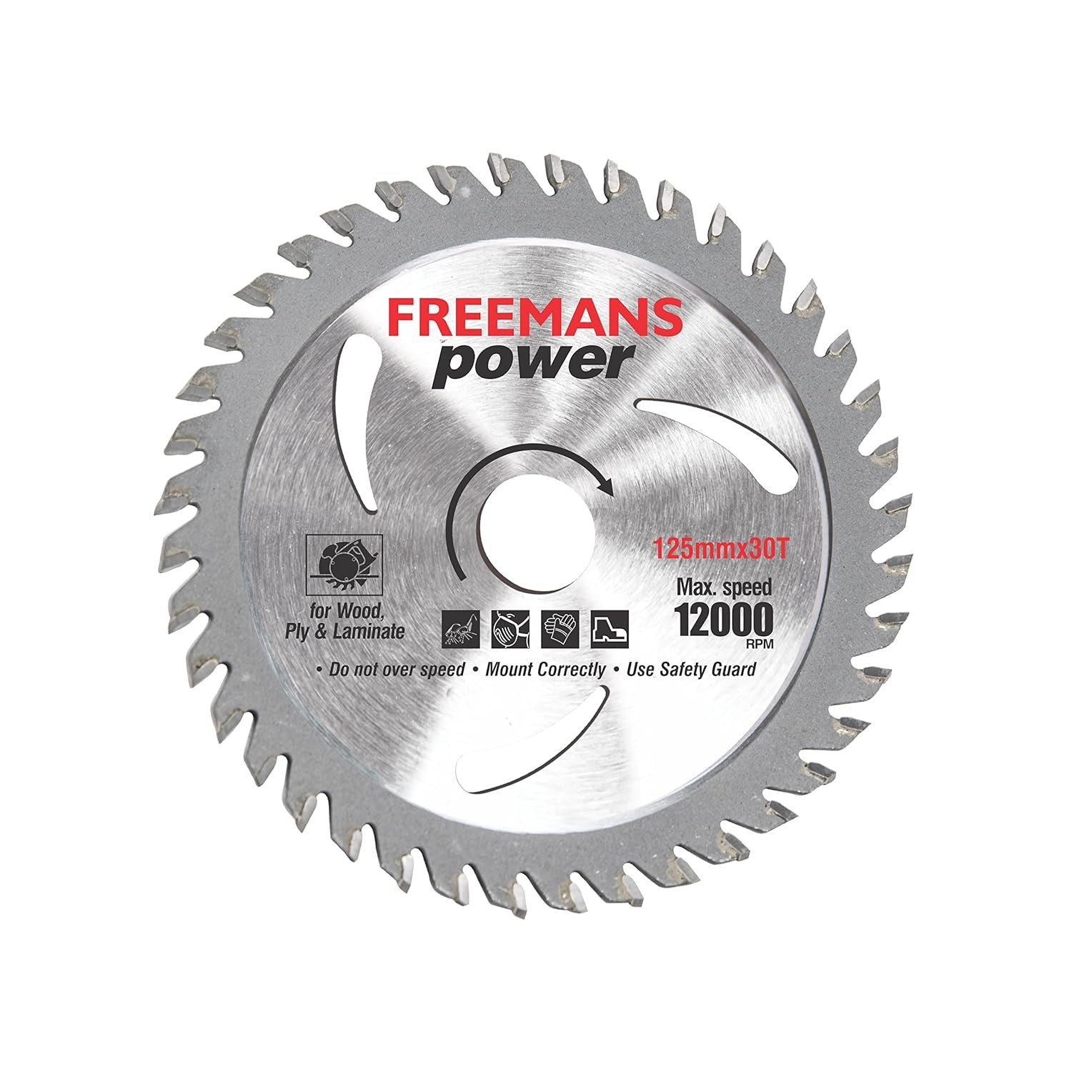 FREEMANS TCT530 Power Circular Saw Blade/Cutting Wheel Use for Wood Cutting || Plywood Cutting || Plastic Cutting, || Laminate Cutting - 5 Inch 125mmx30T (Pack of 20 Pieces)