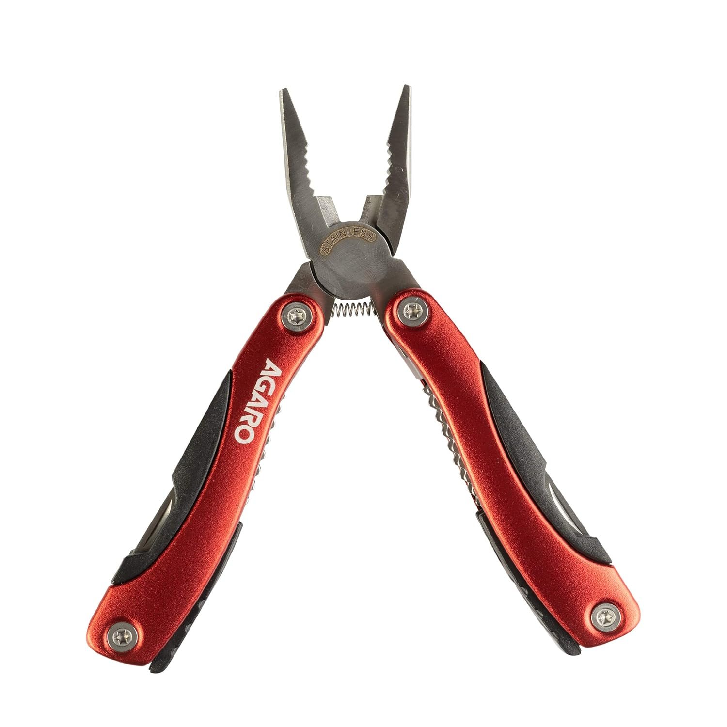 AGARO 12 - in - 1 Multi Tool Plier, Hardened Steel, Multipurpose Plier, Knife, Saw, Cable Cutter, Wire Stripper, Screwdriver And More, Ideal For Home, Office, Car, Bike, Outdoor Activity,Red