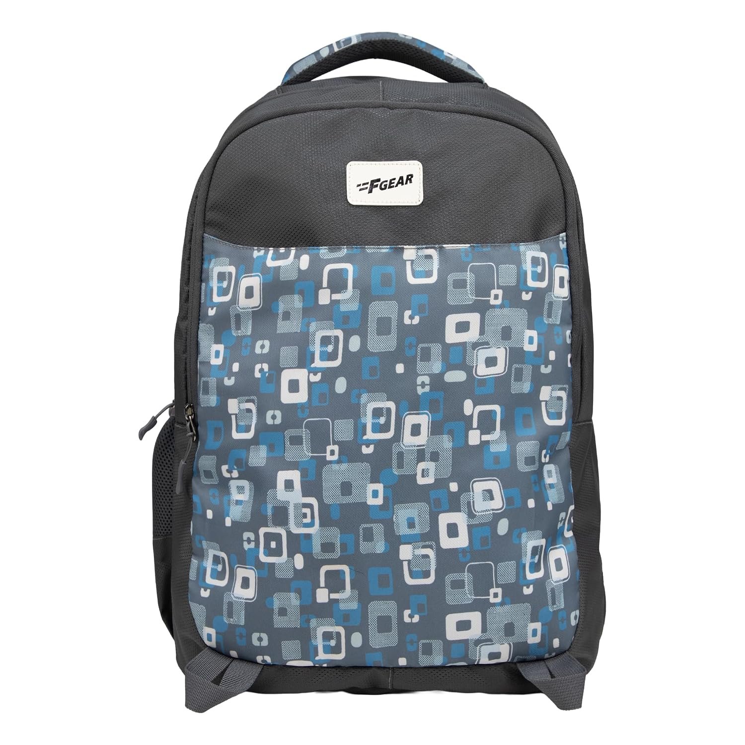 F Gear Ryto Black 35L School Backpack with 3 Spacious Compartments, 1 Front Pocket & Side Bottle Holder, Airflow Padded Back, Lightweight & Durable Bag for School, Tuition, Travel and Work