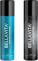 BELLAVITA Noir & Azure Deo Parfum Combo | 2x150ml | Long lasting Body spray | Deodorant Spray - For Men & Women (300 ml, Pack of 2)