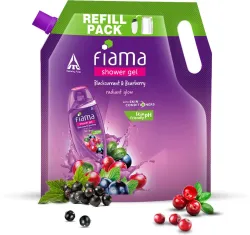 FIAMA Body Wash Shower Gel Blackcurrant & Bearberry Value Pouch, For Moisturized Skin (1300 ml)